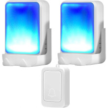 Loud Flash Doorbell with 7 Colors Of Bright Light And 4 Volumes, Wireless Doorbells 600 Feet,At Home