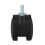 20pcs 6mm Threaded Stem 40mm Dual Wheel Rotatable Caster Black 8