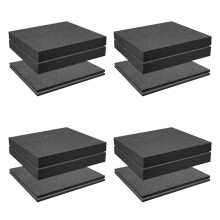 16 PCS Pick Apart Foam Insert Pluck Pre Square Sheet Foam with Bottom Use for Board Game Box Cases Storage Drawer A