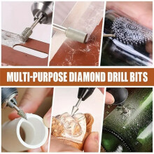 50Pcs Diamond Coated Grinding Grinding Burrs Set for Rotary Tool Electric Grinding Accessories