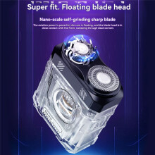 Electric Shaver Household Car Shaver Digital Display Dual Blade Shaver Powerful Beard Trimmer Tool 36dB