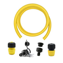 For Garden Hose Set 5/8 in X 2m Flexible Kink Resistant Hose with Water Stop Joint Faucet Universal Joint Kit