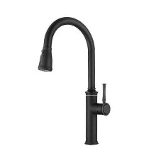 (Black) 304 Stainless Steel Pull-out Kitchen Faucet Hot And Cold Mixed Faucet Household Kitchen Sink Faucet
