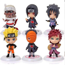 6pcs/set Naruto Figures Model Dolls Desktop Ornament Decor for Kids Toys