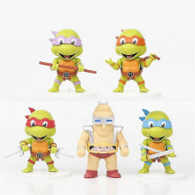 5pcs Cute Anime Ninja Turtles Figures Set Collectible Toys Model Dolls Desk Ornaments Children Birthday Gift