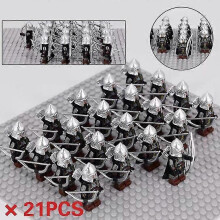 (Gondor Soldiers  6) Lord Of The Rings" Army Knights Gondor Soldiers Building Blocks People Armored Military Battlefield Combination Toys