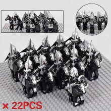 (Gondor Cavalry 4) Lord Of The Rings" Army Knights Gondor Soldiers Building Blocks People Armored Military Battlefield Combination Toys