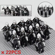 (Gondor Cavalry 2) Lord Of The Rings" Army Knights Gondor Soldiers Building Blocks People Armored Military Battlefield Combination Toys