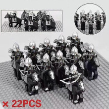 (Gondor Cavalry 3) Lord Of The Rings" Army Knights Gondor Soldiers Building Blocks People Armored Military Battlefield Combination Toys