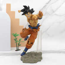 Anime Dragon Ball Z Gk Schwarze Haare Kampfhaltung Son Goku Figur Actionfiguren Modell Kakaroth 22cm PVC Kinder Spielzeug Geschenk