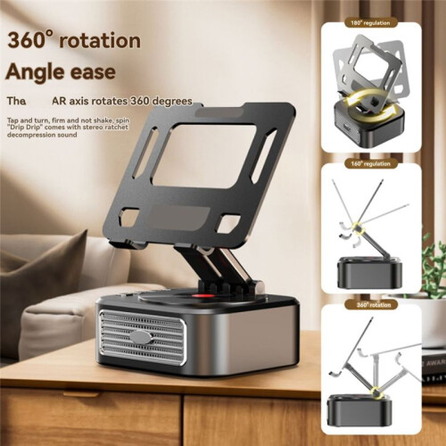 Foldable Desk Tablet Stand Holder Table Smartphone Mount with Wireless  Speaker Stereo USB Sound Box 1