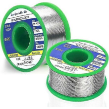2 pcs 0.8 mm Lead-free Solder Wire 200g, Sn 99.3 Cu 0.7 Solder Wire with Rosin Core for Tin Soldering for Electrical Soldering and DIY