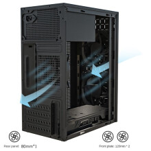 Computer Case M-ATX/ ITX Computer PC USB2.0 Chassis Support SSD 3.5 Inch HDD PSU Case