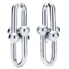(Silver, female) Sophisticated Horseshoe Ear Jewelry Delicate Horseshoe Pendant Earrings Accessory Perfect For Professionals 26-27s