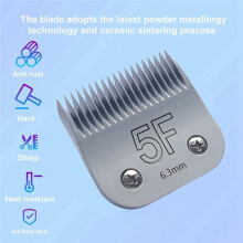 5FC 6.3mm Detachable Pet Dog Grooming Clipper Ceramic Blade Replacement for Most A5 KM10 Series Clipper