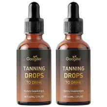 (2pcs) 26-27 1-3x Drinkable Tanning Drops for Face & Body - Sunless Self Tanner Bronzer without Sun Damage