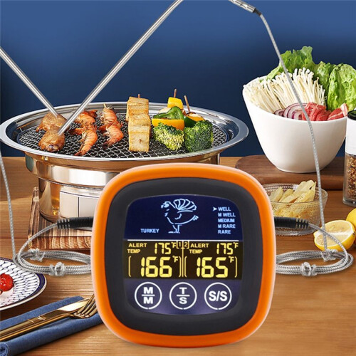 Double Needle Food Thermometer Kitchen Baking Touch Digital Display Thermometer Probe Type Meat Barbecue Thermometer 2