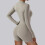 (Linen, L) Compression Activewear Onepiece With Toning Features For Home Dance And Exercise 1