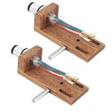 2X Supporto Per Fono Nel Vinile Con Contrappeso Coperchio Per Cartuccia Accessorio Per Fono Supporto