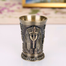 (Style 1)Retro Egyptian Liquor Cup With Carving Design For Bar Decoration Counter