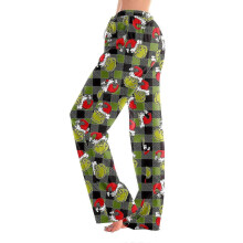(XL, Army Green) Women's Grinch Pajama Pants Casual Drawstring Elastic Waist Pants Comfortable Straight Yoga Loose Pants