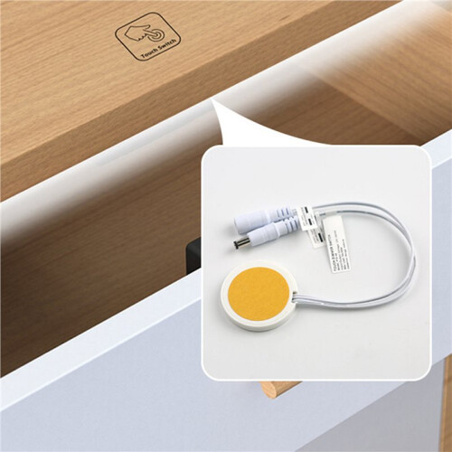 6X Wood Panel LED Touch Sensor Dimmer  Hidden  Touch  for LED Strip White 2