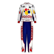 (S, white) Movie Ricky Bobby Cosplay Uniform Racing Wear Top Pants Man Halloween Carnival Outfits high quality MTS