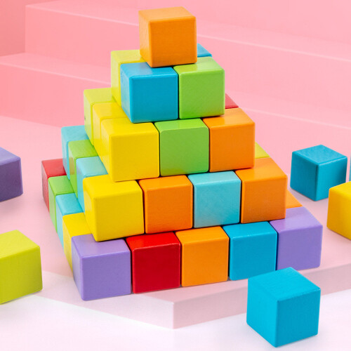 (16pcs)Wooden Shape Puzzle Blocks For Kids Spatial Awareness And Math Exercises Learning 1