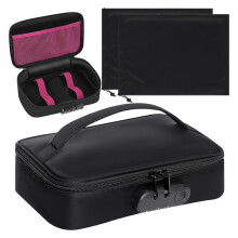 Discreet Lockable Toy Storage Bag, Locking Storage Box Toy Organizer Case Organizer Container with 2 Drawstring Bags