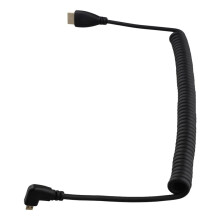 Left-Angled Micro- to  Male Cable Stretched Length for Cameras