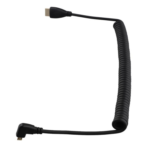 Left-Angled Micro- to  Male Cable Stretched Length for Cameras