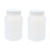 2X Laboratory Chemical Storage Case White Plastic Widemouth Bottle 500ML 1