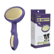 (Purple Fine Needle)Pet Deshedding Brush With Plastic Needle Pins For Cats And Grooming Dogs