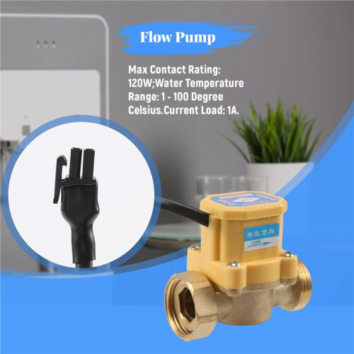 26mm 3/4" PT Thread Connector 120W Pump Water Flow Sensor 2