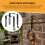 Adjustable Outdoor Light String Hooks for 3.2-6 Inch Concrete Cinder Block Wall and Fences, 5 Pcs String Light Hangers 2