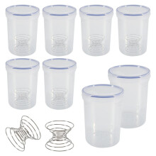 8 Sets Paint Container with Stainless Steel Mixing  Touch  Paint Storage Cups for Repainting Leftover Paint,1000Ml