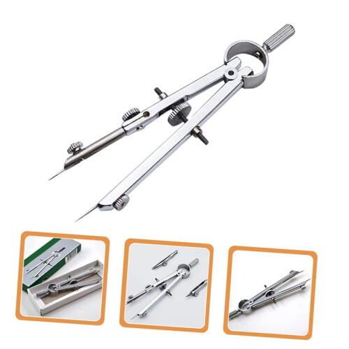 Wear-Resistant Leather Compass Reusable Spring Compass Geometry Compass Screen Door Spring Compass 2