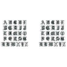 52X English Alphabet Letters Mixed Embroidered Sew Badge Iron Patch for Clothes