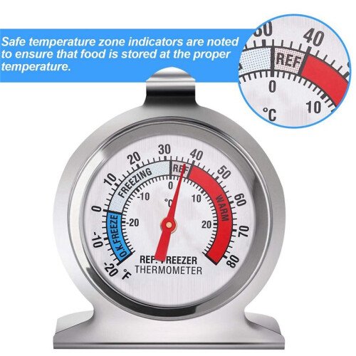 2X Refrigerator Freezer Thermometer Series Large Dial Thermometer Temperature Thermometer for Refrigerator Freezer 2
