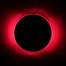 (Red) 2D Car LED Logo Rear Badge Side Light Sticker Emblem Tail Lamp Decor for BMW