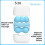 (Blue)Compact Facial Rejuvenation Device With Dualsided Roller For Skin Refreshing 7