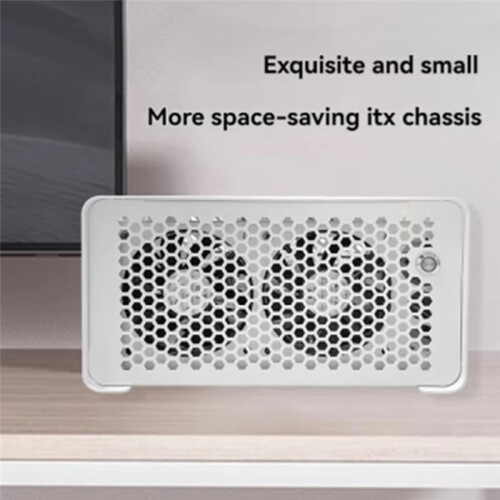 Computer Case Desktop ITX Small Case Living Room  HTPC Horizontal Novelty Case Black 1