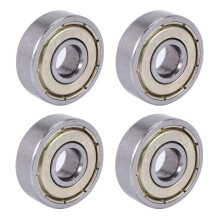 4X 626Z Double Sealed Bearings 6X19X6mm Carbon Steel Silver