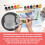 5 Strips 30 Pots Empty Paint Strips Paint Cup Pots, 10Ml/ 0.35Oz  Paint Pot Strips Clear Plastic Storage Containers 6
