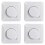 4X LED Dimmer , Flush-Mounted Dimmer for Dimmable LED and Halogen, 5-300 W Dimmer  LED, Phase Control Dimmer 1
