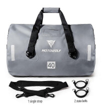 (40L-Gray) 3 Color 40L 66L 90L Waterproof Tail Bags Back Seat Bags Travel Bag Luggage Rear Seat Bag Pack Universal Motorcycle Bags For BMW