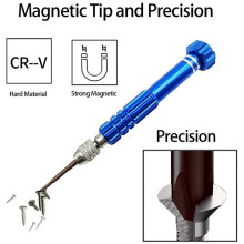 3X Magnetic 6 in 1 Tiny Screw Driver Kit, Small Screwdriver Set Perfect  Screws for Cell Phones, Watch, Eyeglass Etc