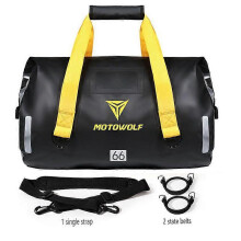 (66L-Black) 3 Color 40L 66L 90L Waterproof Tail Bags Back Seat Bags Travel Bag Luggage Rear Seat Bag Pack Universal Motorcycle Bags For BMW