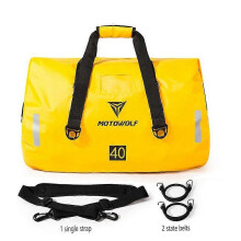 (40L-Yellow) 3 Color 40L 66L 90L Waterproof Tail Bags Back Seat Bags Travel Bag Luggage Rear Seat Bag Pack Universal Motorcycle Bags For BMW