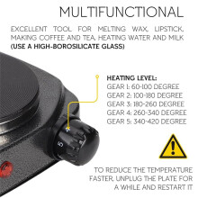 Candle Making Kit for Beginners- Candle Making Pouring Pot with Long Stain Spoon Electric Hot Plate US Plug